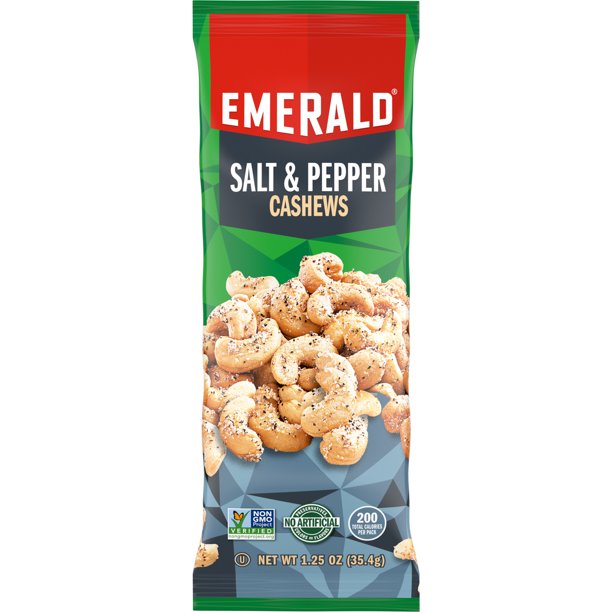 Emerald Salt and Pepper Cashews, Single-Serve 1.25 oz