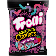 Trolli Sour Brite Crawlers Very Berry Gummi Candy 5 oz Bag