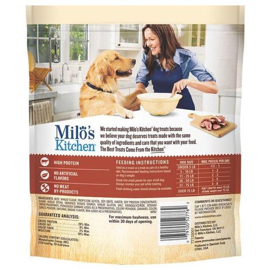 Milo's Kitchen Steak Grillers Beef Recipe With Angus Steak Dog Treats, 10-Ounce