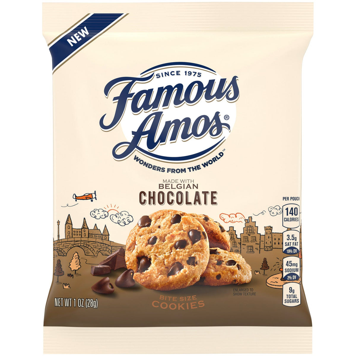 Famous Amos Belgian Chocolate Chip Cookies, 1 oz