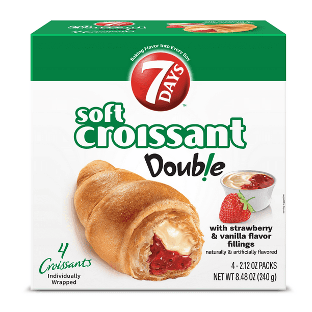 7Days Soft Croissant, Strawberry Vanilla (4 Pack), On The Go Breakfast (2.12oz, Pack of 4) - BargainBoxed.com