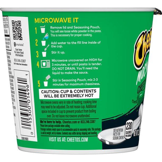 Cheetos Mac 'N Cheese Instant Macaroni, Cheesy Jalapeno Flavor, Single 2.25 oz Cup