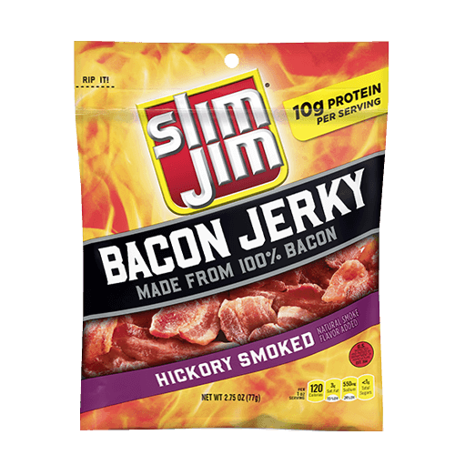 Slim-Jim Hickory Smoked Bacon Jerky, 2.75 oz