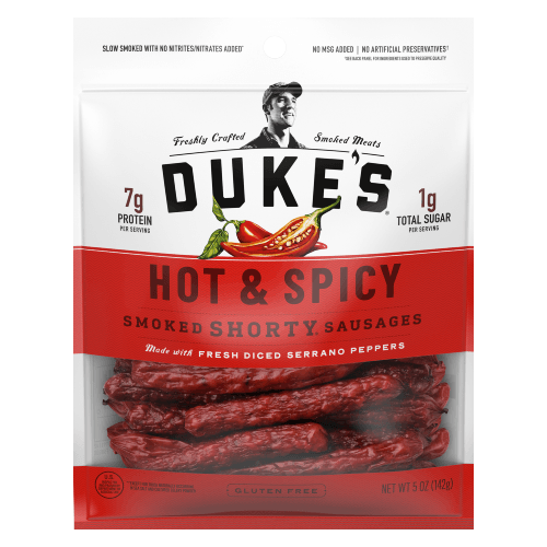 Dukes Hot & Spicy Smoked Shorty Sausages 5 oz