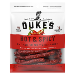 Dukes Hot & Spicy Smoked Shorty Sausages 5 oz