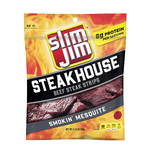 Slim Jim Smokin’ Mesquite Steak Strips 3.15 oz