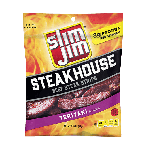 Slim-jim Teriyaki Steak Strips Beef Jerky 3.15 oz