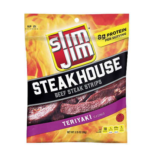 Slim-jim Teriyaki Steak Strips Beef Jerky 3.15 oz